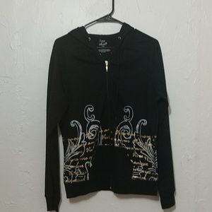 Zoey & Beth Black Hoodie sz L